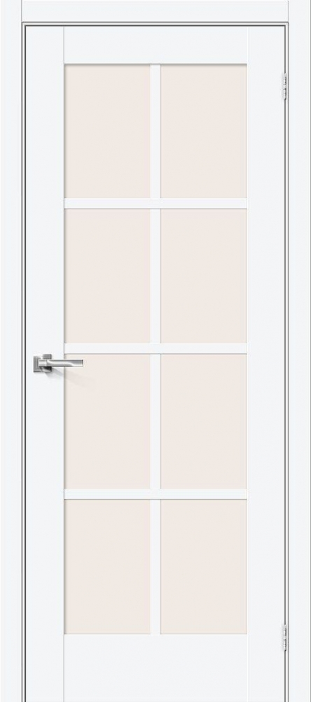Межкомнатная дверь Прима-11.1 White Silk BR5536