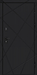 Дверь Термо-Доор Лучи black(черная фуринтура) (квартира) DIS007543 фото