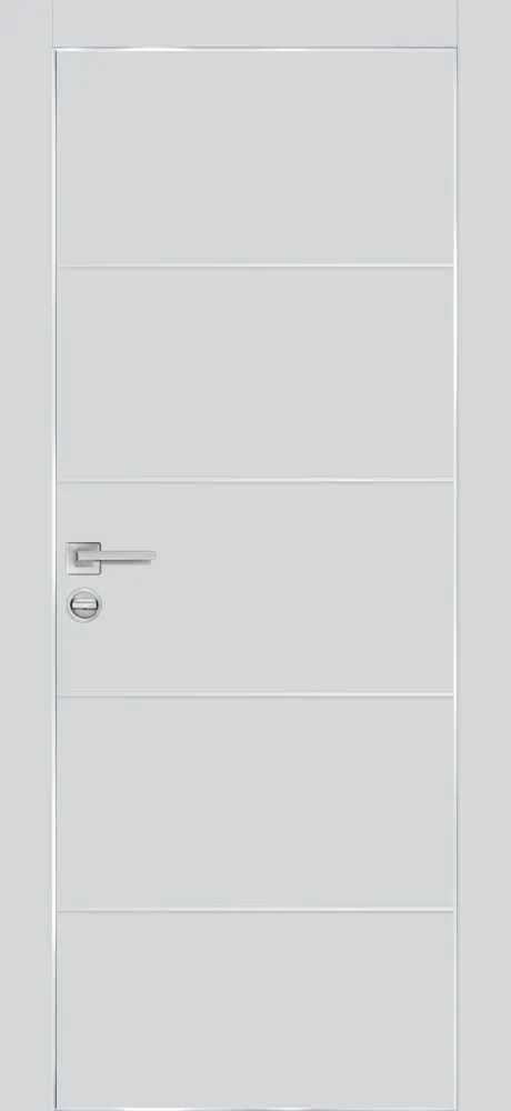 Межкомнатная дверь ПХ-12  AL кромка с 4-х ст. Сапфир матовый