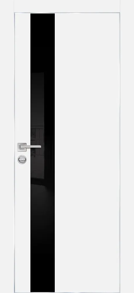 Межкомнатная дверь ПХ-10  AL кромка с 4-х ст. Белый матовый