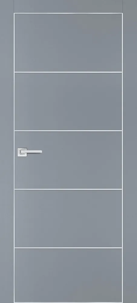 Межкомнатная дверь ПХ-12  AL кромка с 4-х ст. Серый матовый