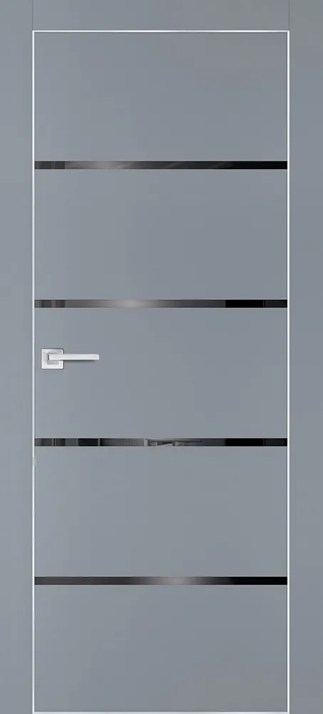 Межкомнатная дверь ПХ-17  AL кромка с 4-х ст. Серый матовый