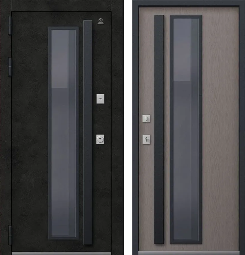 Фото Дверь Термо-15 Бетон тёмный - Софт ясень грей DIS007480