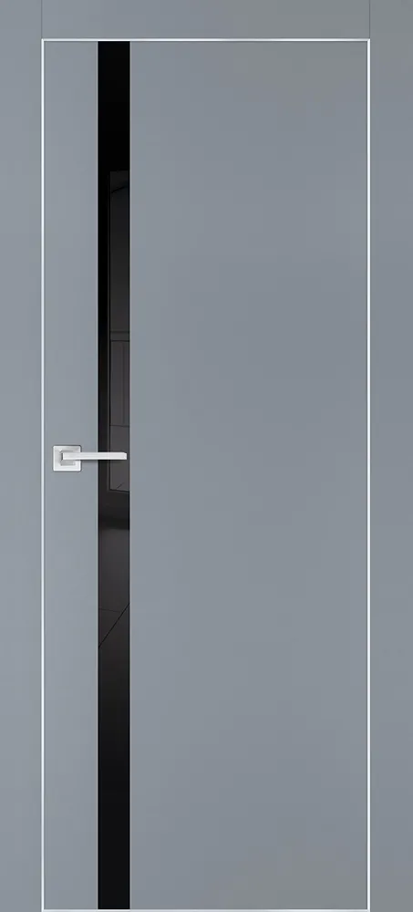 Межкомнатная дверь ПХ-8  AL кромка с 4-х ст. Серый матовый